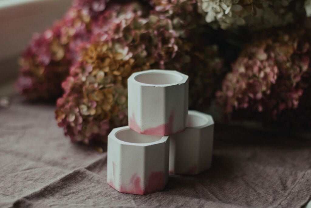 Concrete Candle Containers